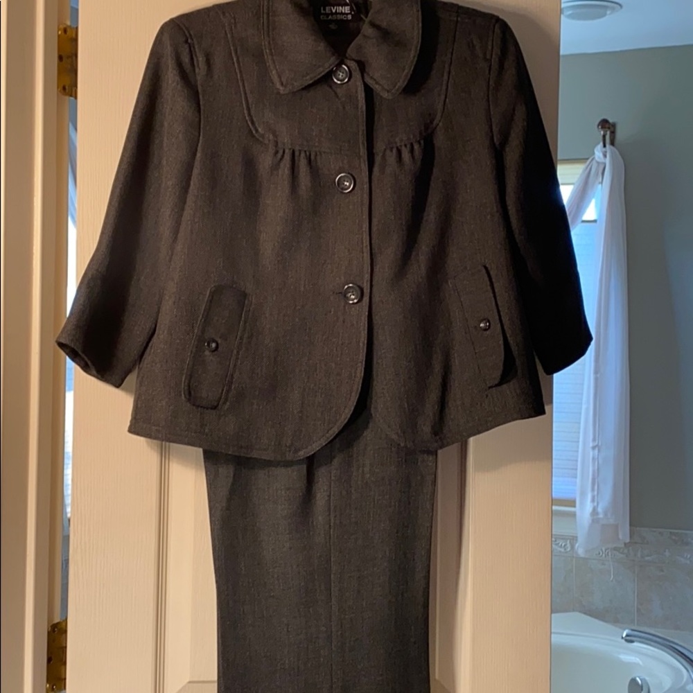 Charcoal Suit Jacket & Pants Set